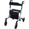 AidaptVP183Grey Deluxe Ultra Lightweight Folding 4 Wheeled Rollator