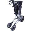 AidaptVP183Grey Deluxe Ultra Lightweight Folding 4 Wheeled Rollator Folded