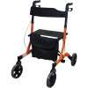 AidaptVP183Orange Deluxe Ultra Lightweight Folding 4 Wheeled Rollator