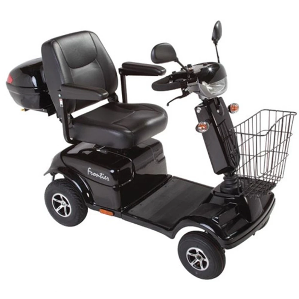 Electric Mobility Rascal Frontier Mobility Scooter in Black with storage box