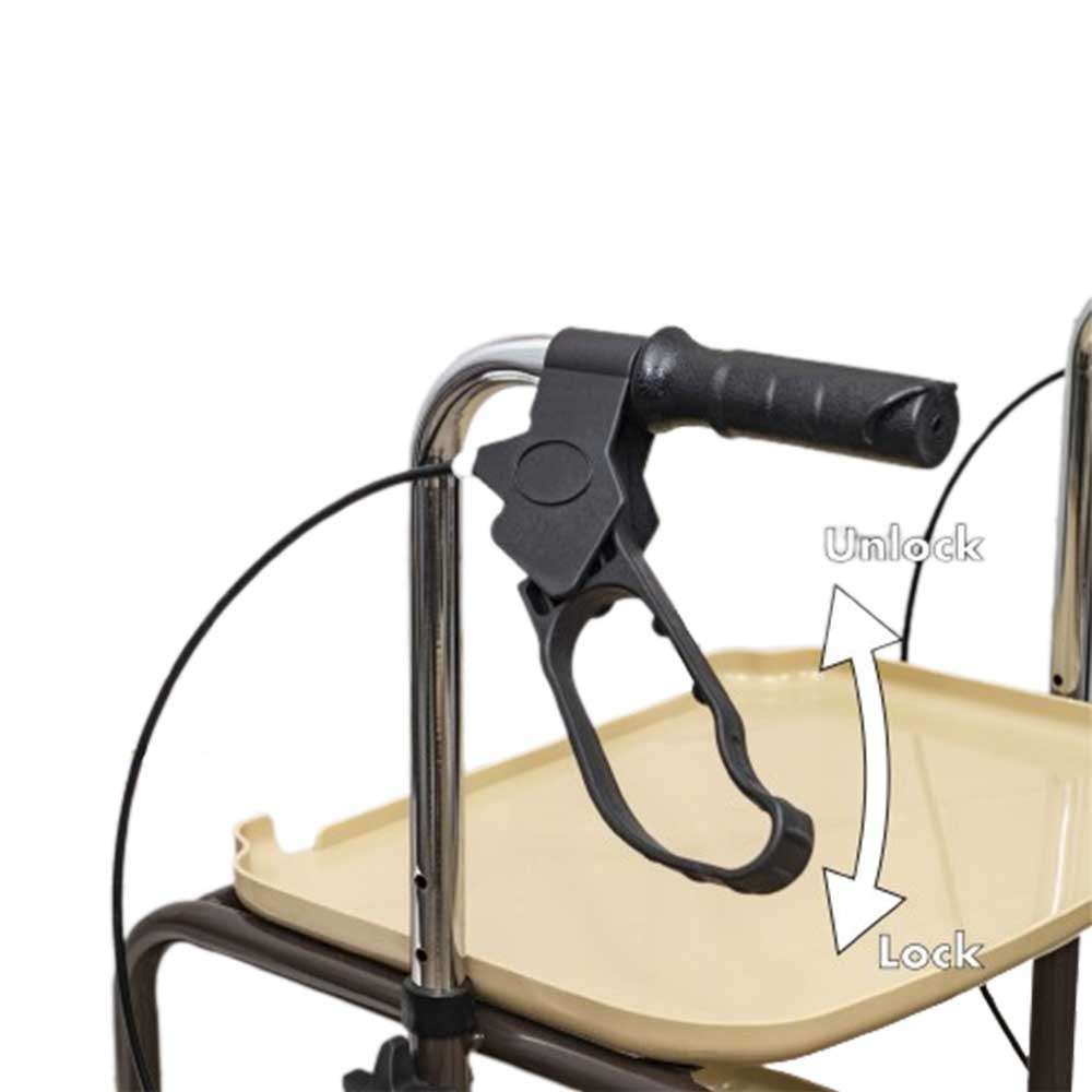 Height Adjustable Kitchen Strolley Trolley with Lockable Brakes