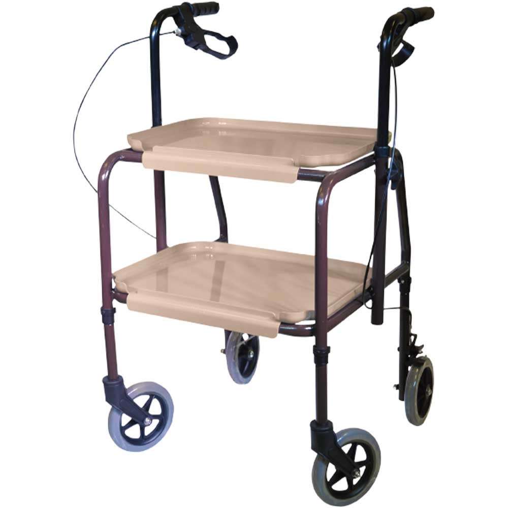 Height Adjustable Kitchen Strolley Trolley with Brakes