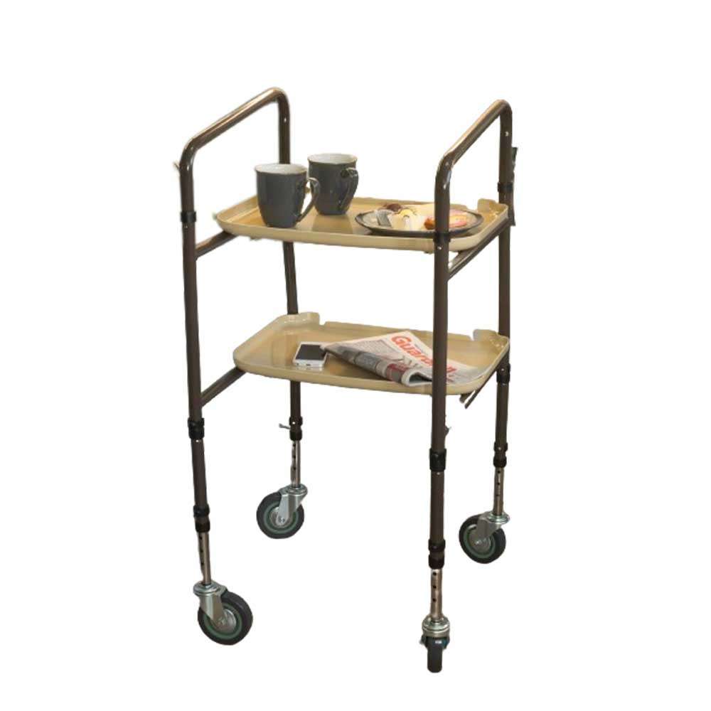 Height Adjustable Strolley Trolley with items on