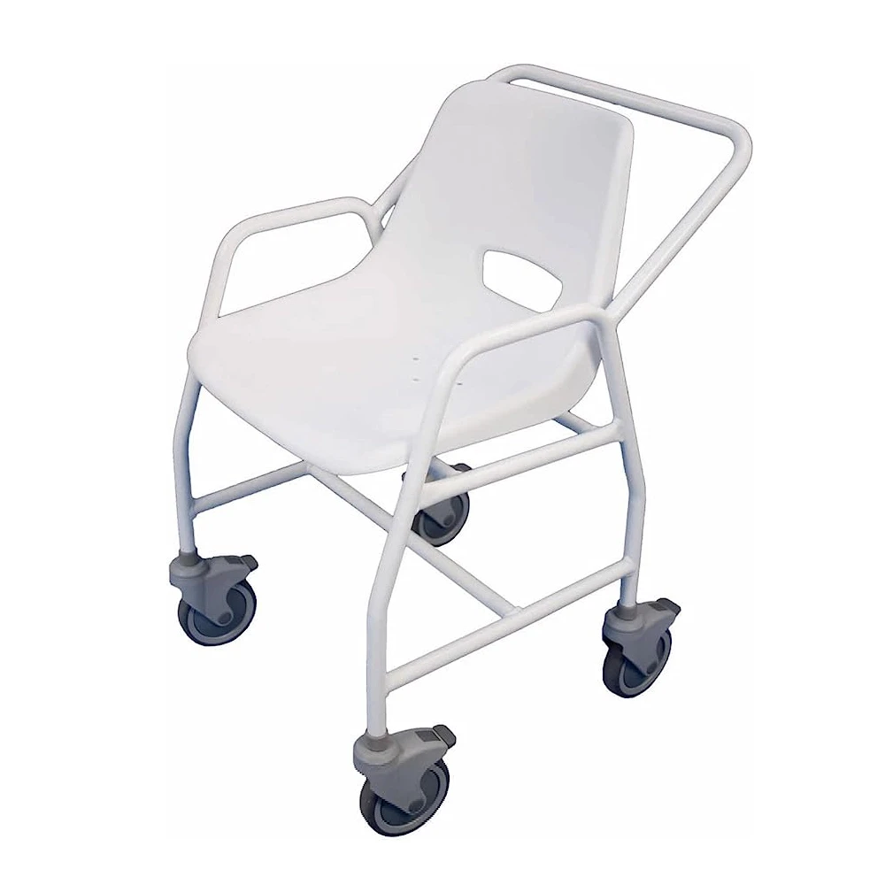 Hythe Mobile Shower Chair with 4 Castors (Height Adjustable)