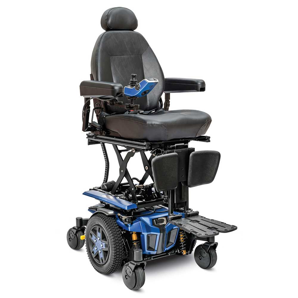 Quantum Edge 3 Blue Jean with captain seat Mid-Wheel Powerchair