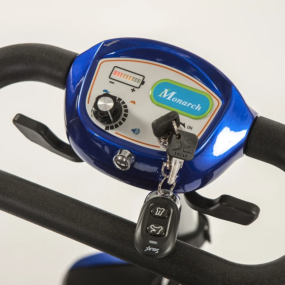 Monarch Mobility Smarti Folding Mobility Scooter Blue Dash