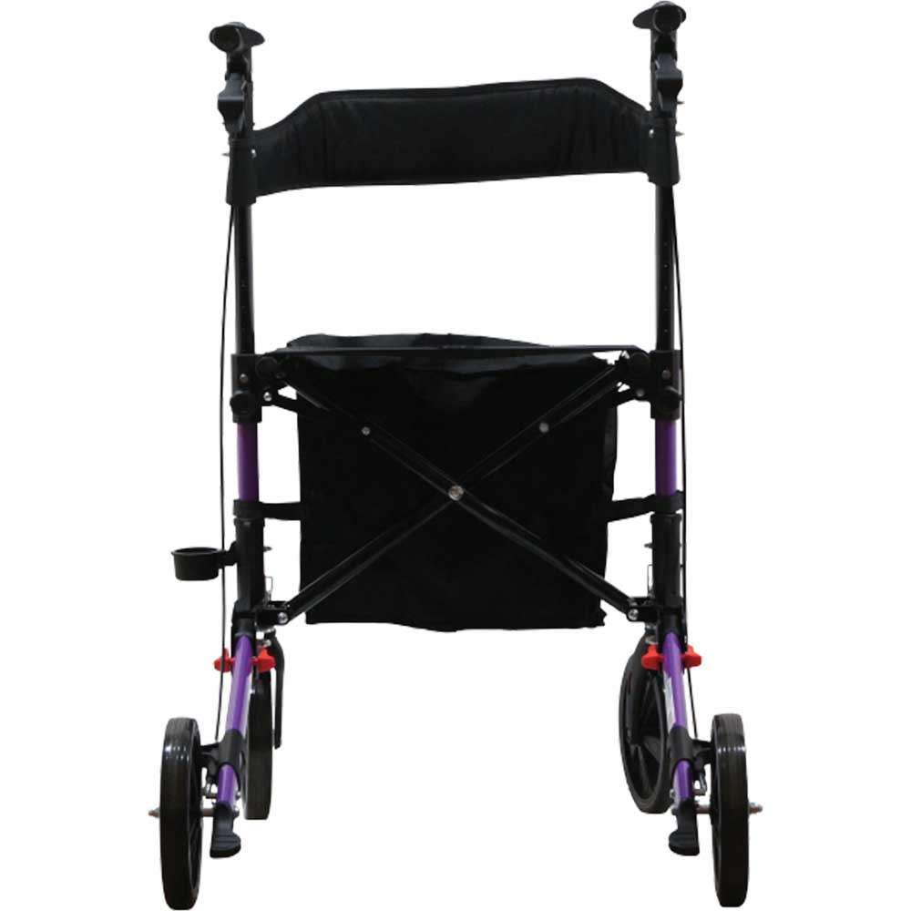 Aidapt Deluxe Fold Flat Rollator Purple (VP185P) Rear