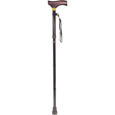 Collapsible Walking Stick with Wooden Handle