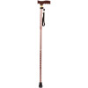 Extendable Plastic Handled Walking Stick with Engraved Pattern in Brown