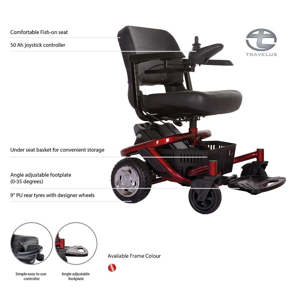 Excel Travelux Quest Transportable Powerchair, Electric Wheelchair