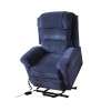 Ecclesfield Series Wall Hugging Rise & Recliner - Chenille Material Blue Raised