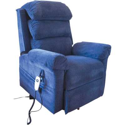 Ecclesfield Series Wall Hugging Rise & Recliner - Chenille Material Blue