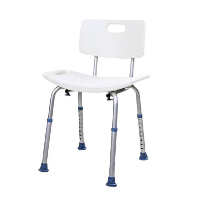 Atlantis Contour Shower Stool with Backrest