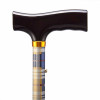 Folding Adjustable Walking Stick Tartan Wooden Handle