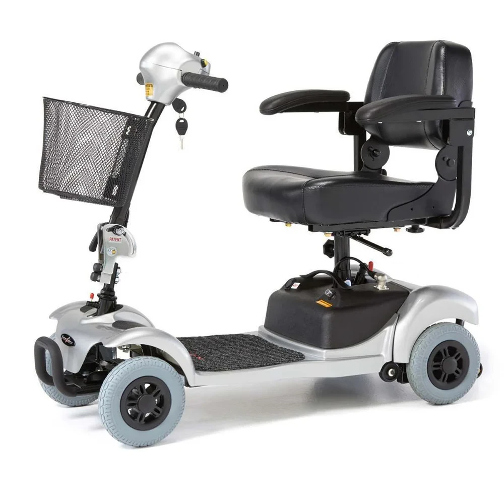 Freerider Mini Range Mobility Scooter in Silver Side