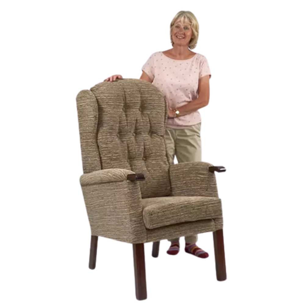 Narberth High Back Chair Woman Behind