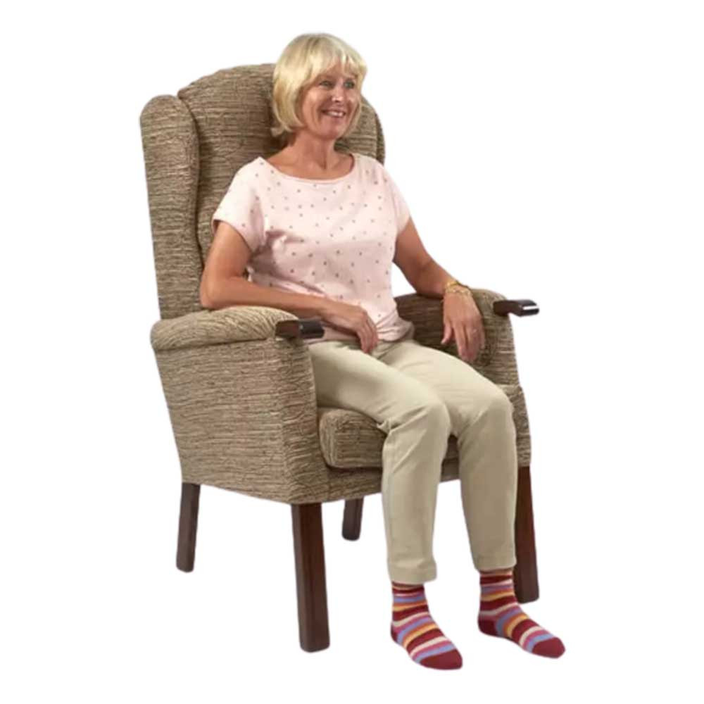 Narberth High Back Chair Woman Sitting