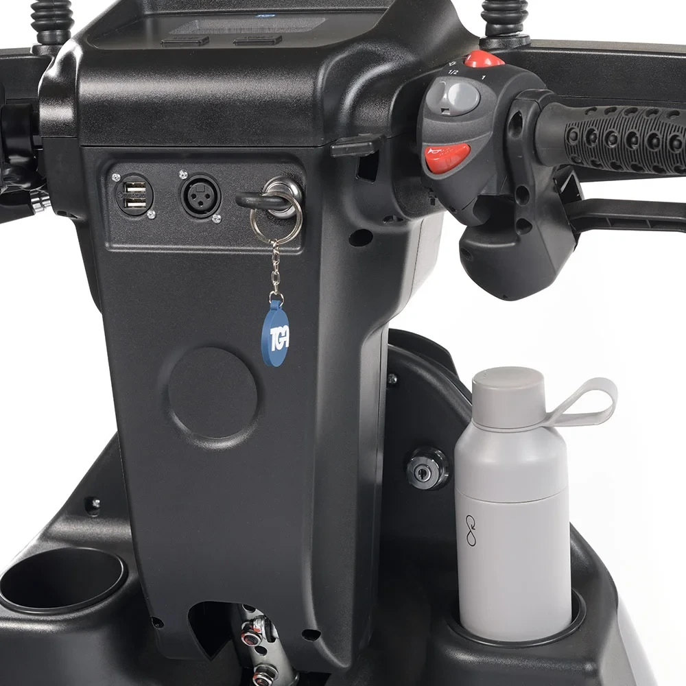 TGA Breeze S4 Mobility Scooter fitted with cup holders