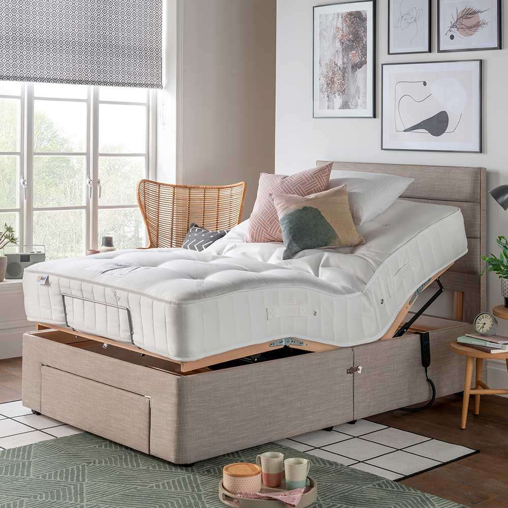 Balmoral Adjustable Bed MiBeda® Single with End Drawer