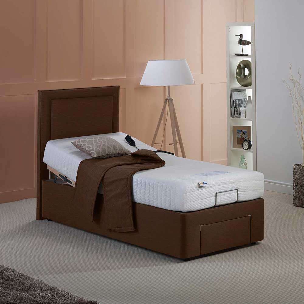 Mitford Adjustable Bed MiBed® Single with End Drawer