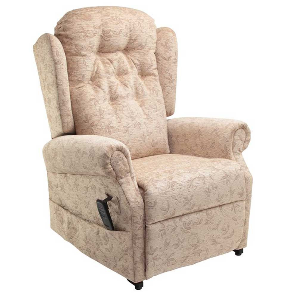 Medina Lateral Back Cosi Chair by Electric Mobility button back oatmeal