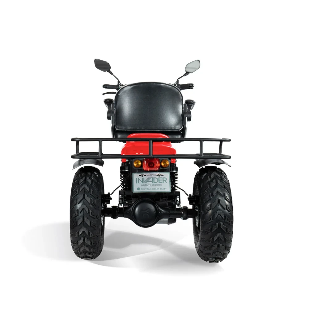 Scooterpac Invader Off Road Mobility Scooter in Red Rear