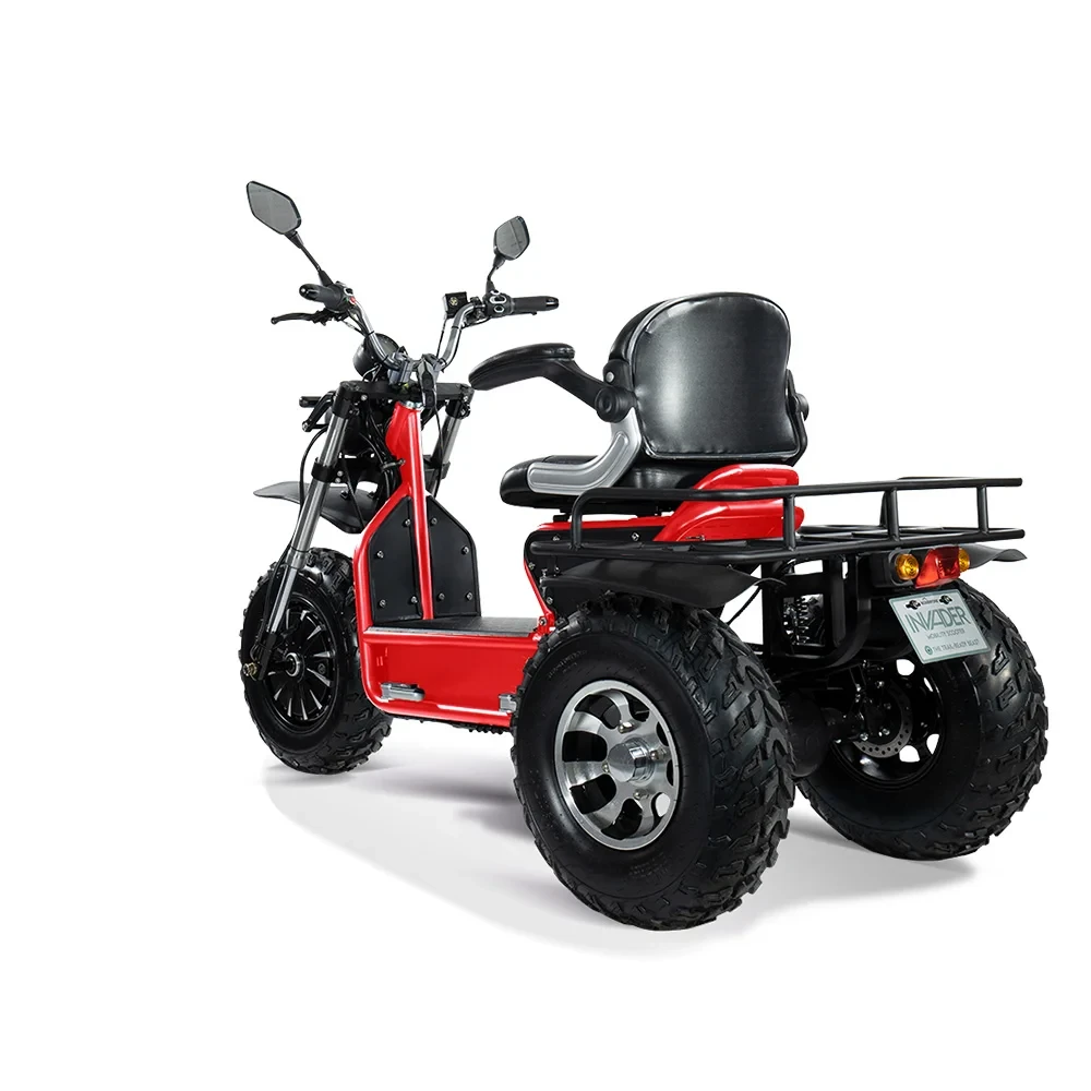 Scooterpac Invader Off Road Mobility Scooter in Red Rear Right