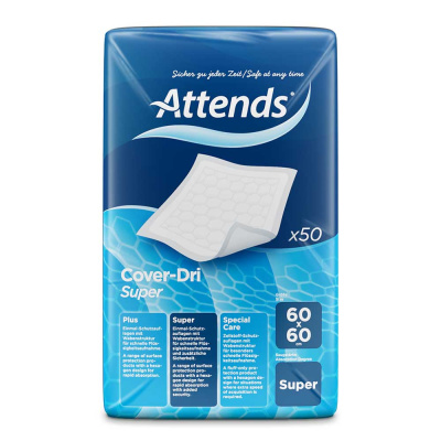 Attends Cover-Dri Super 60x60cm Incontinence Underpads