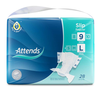 Attends Slip Regular 9 L Incontinence All-in-one briefs