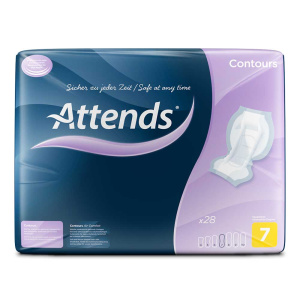 Attends Contours Regular 7 Incontinence Shaped Pads