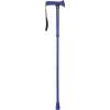 Folding Rubber Handled Walking Stick Bright Blue