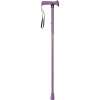 Folding Rubber Handled Walking Stick Purple