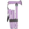 Folding Rubber Handled Walking Stick Purple Folded