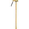 Folding Rubber Handled Walking Stick Yellow