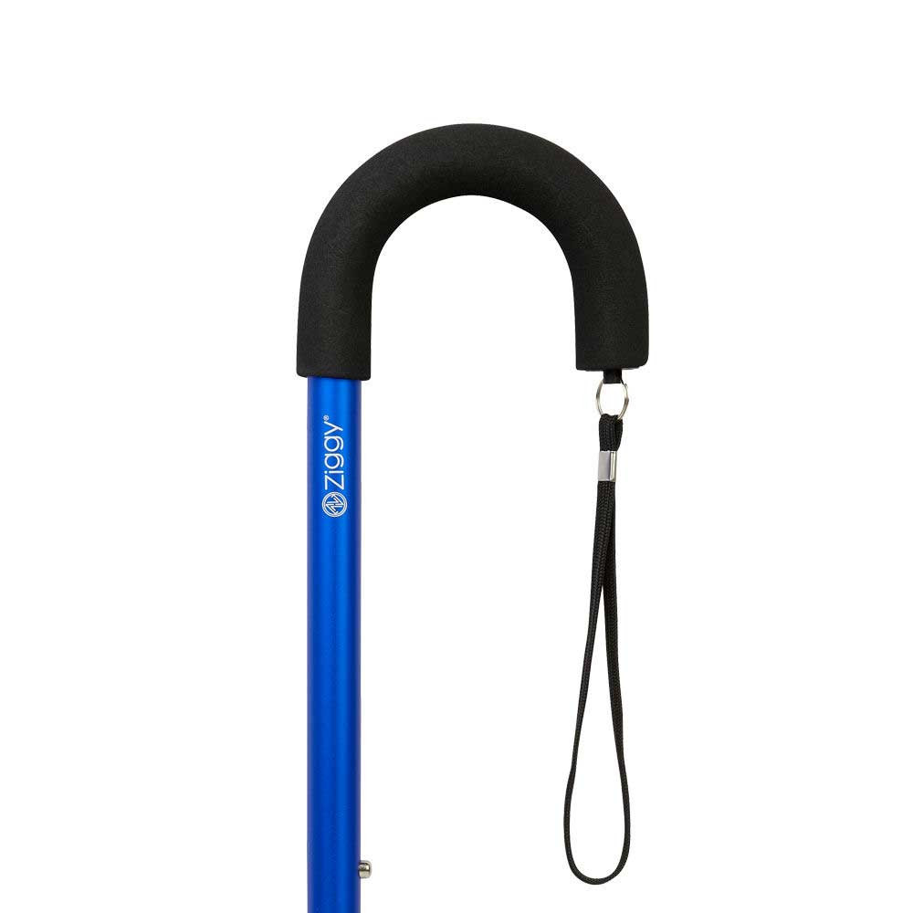 Ziggy Crook Adjustable Stick Blue Handle Close Up