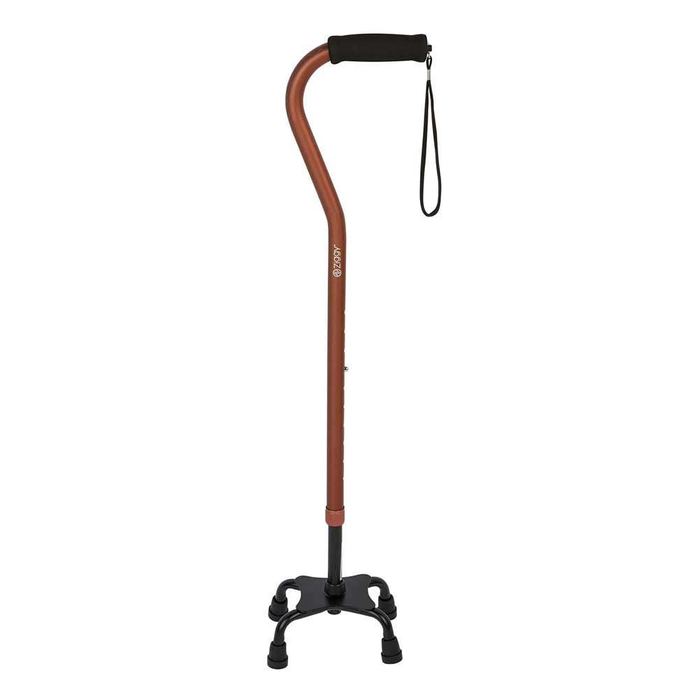 Ziggy Quad Offset Matte Bronze Cane