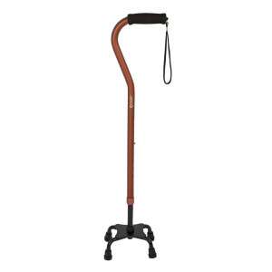 Ziggy Quad Offset Matte Bronze Cane