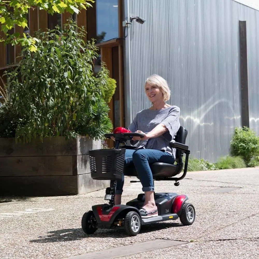 TGA Zest Mobility Scooter Red Small Compact Scooter