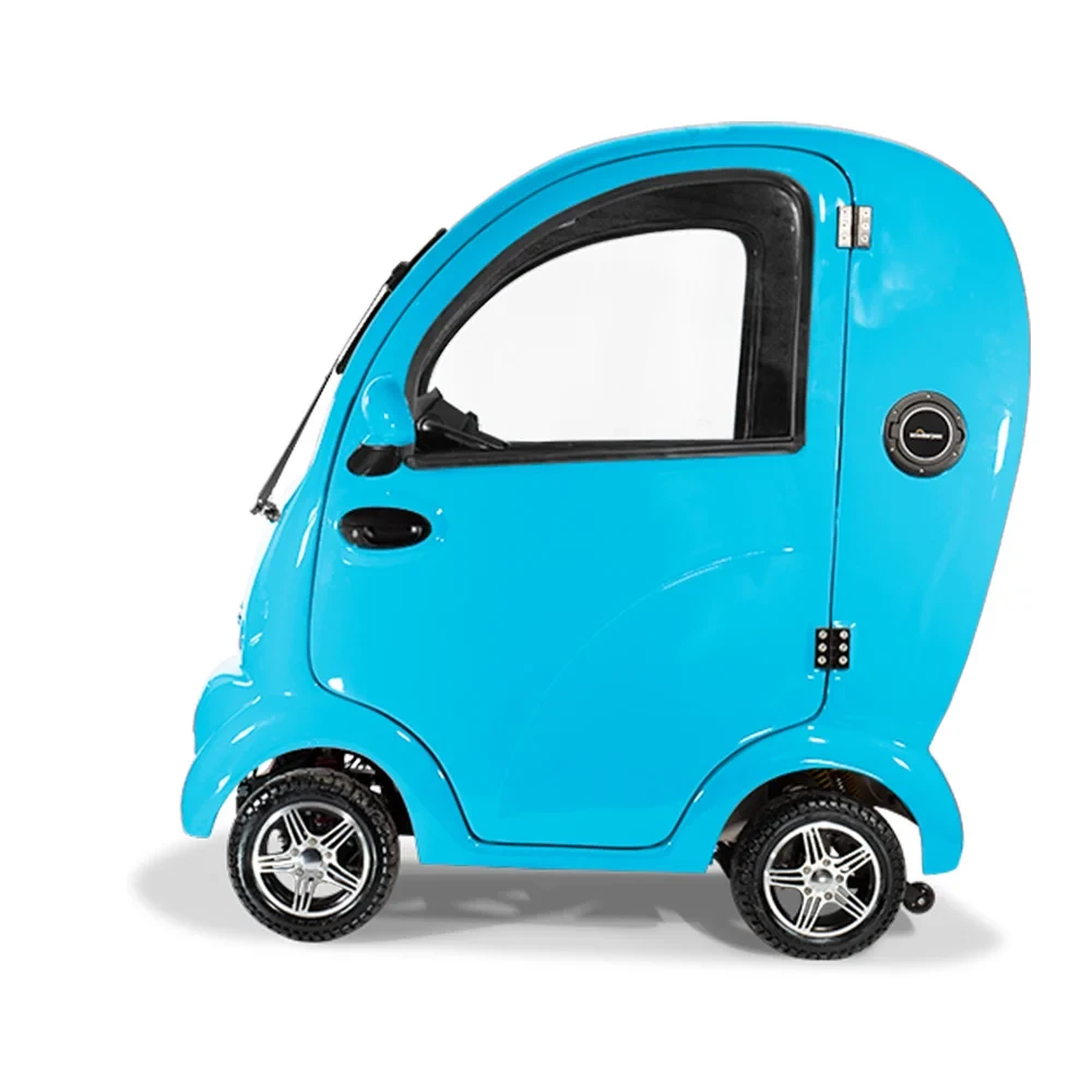 Scooterpac Cabin Car Mk2 Mobility Scooter Ice Blue Side Left