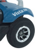 Electric Mobility Transportable Mobility Scooter Vista DX Blue wheel up close