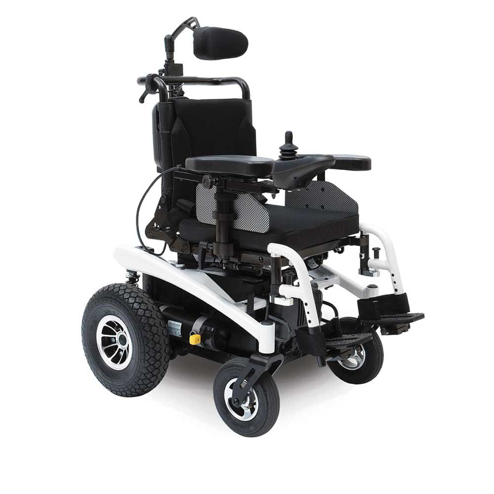 Quantum Sparky Powerchair White a Child’s Electric Wheelchair