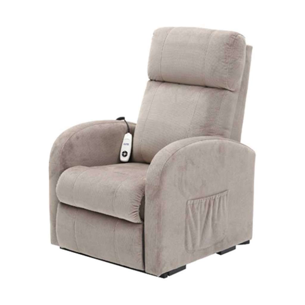 Daresbury Single Motor Riser Recliner in Micro Fibre Pebble