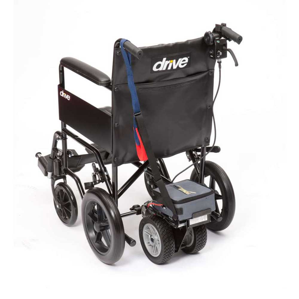 Lightweight Powerstroll Power Pack attached to a wheelchair easy to control