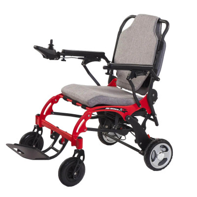 Monarch Carbon Lite Lightweight Folding Electric Wheelchair Red