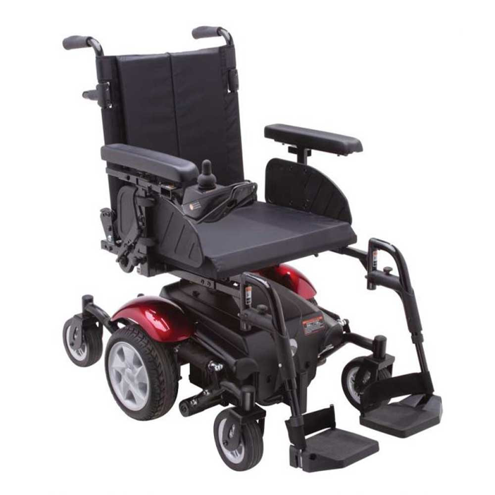 Rascal Rialto Powerchair - Red with swingaway footrests