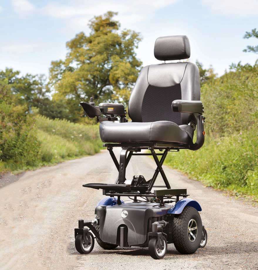 Electric Mobility Heavy Duty Rascal Rivco Seat Lift Powerchair in Blue