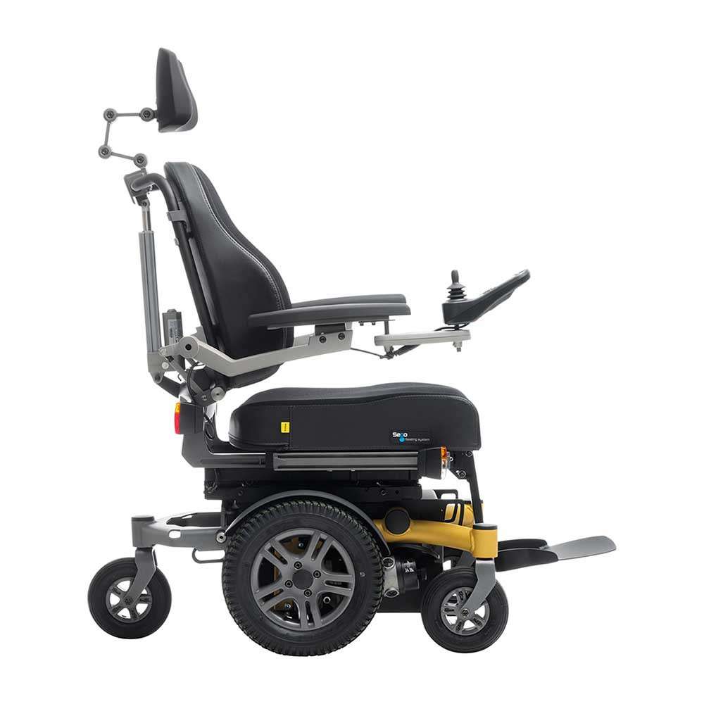 Dietz SANGO Slimline Compact Powerchair Yellow Side