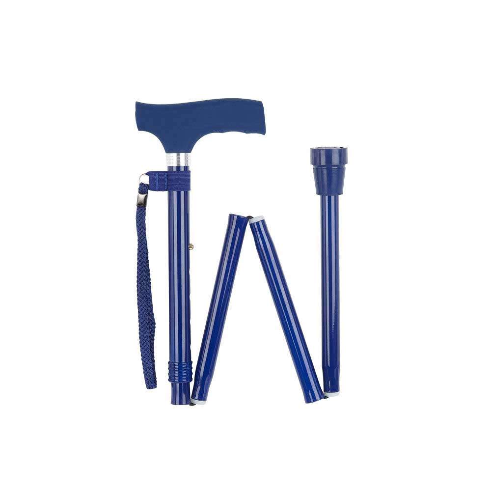 Silicone Handle Folding Stick Navy Blue