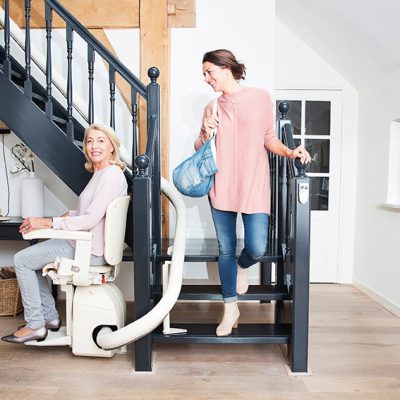 Handicare Curved Stairlifts do not take all the space on your staircase