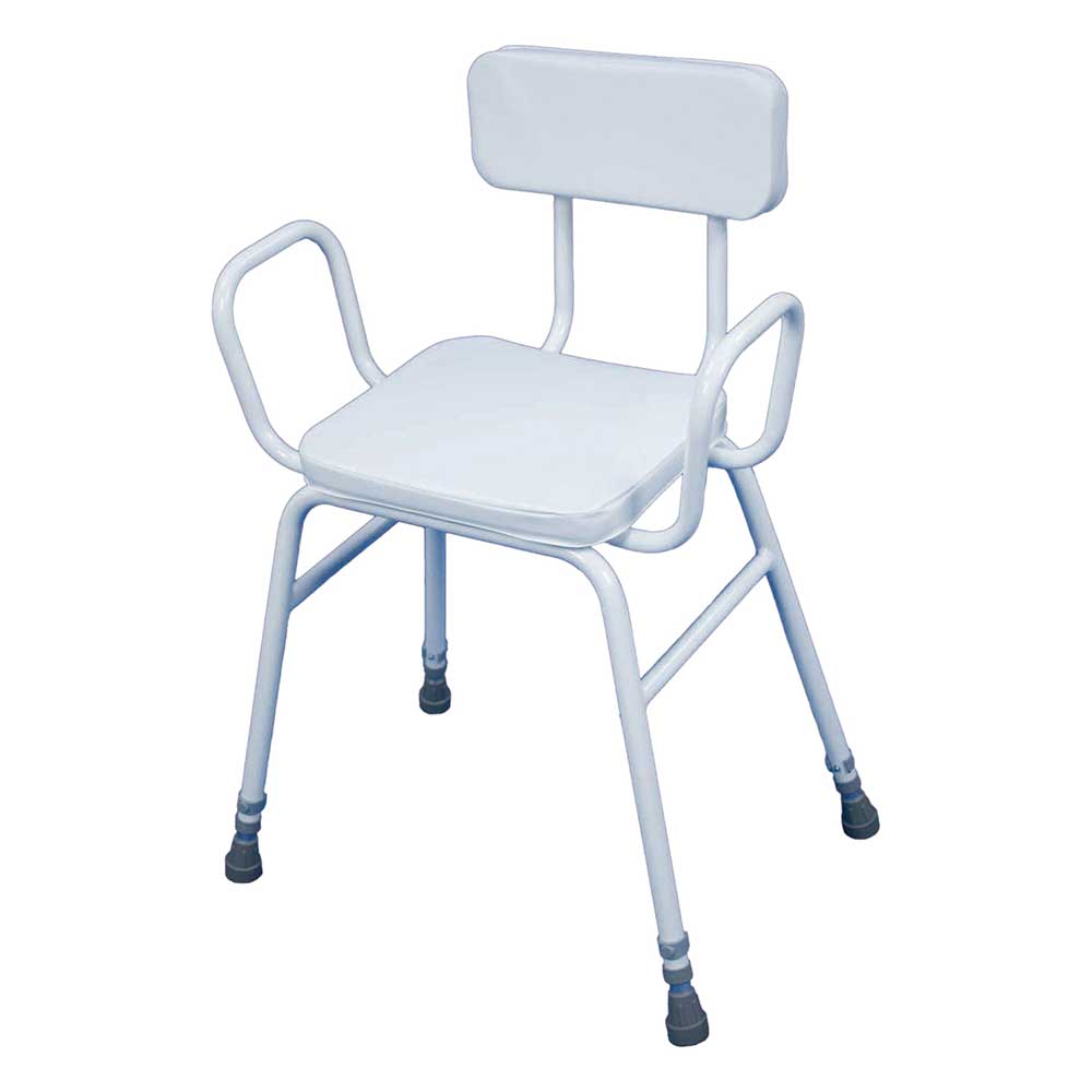 Malling Perching Stool with Arms and Padded Back